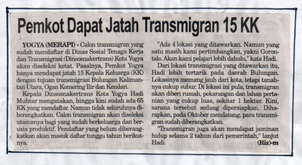 Kliping jogja terbaru