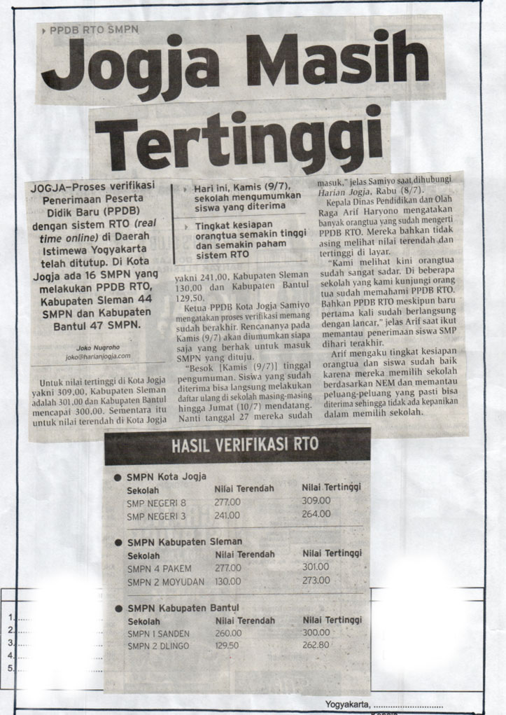 Kliping jogja terbaru
