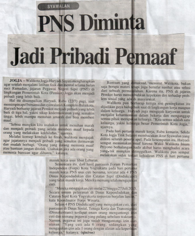 Kliping jogja terbaru
