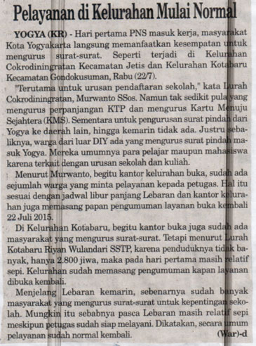 Kliping jogja terbaru