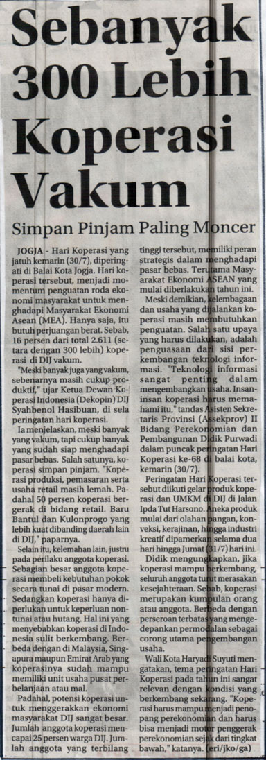Kliping jogja terbaru