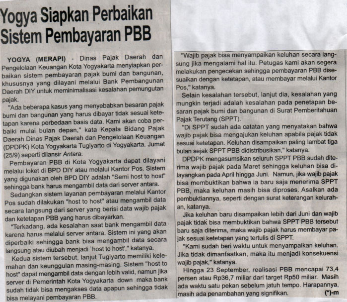 Kliping jogja terbaru