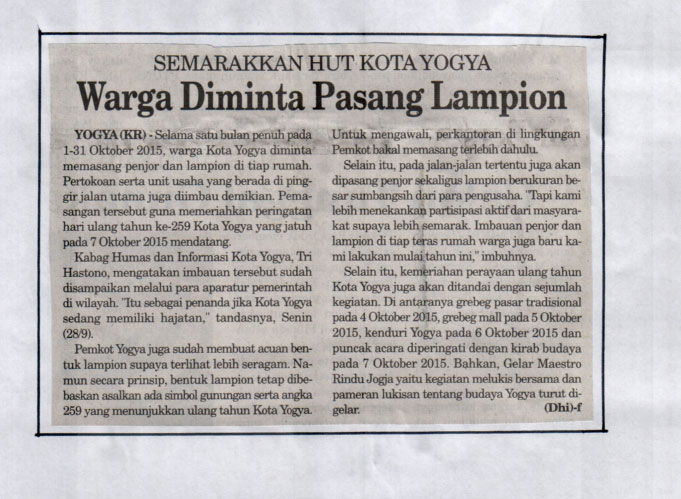 Kliping jogja terbaru