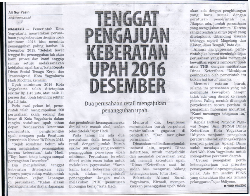 Kliping jogja terbaru
