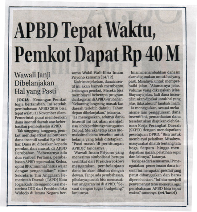 Kliping jogja terbaru