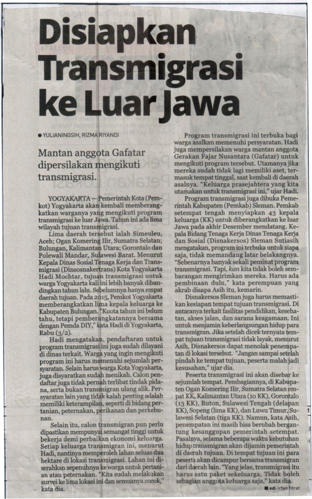 Kliping jogja terbaru