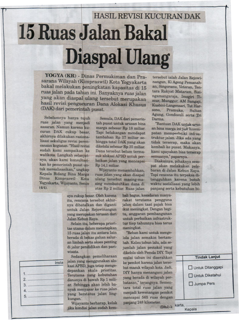 Kliping jogja terbaru
