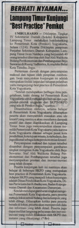Kliping jogja terbaru
