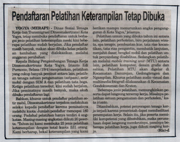 Kliping jogja terbaru