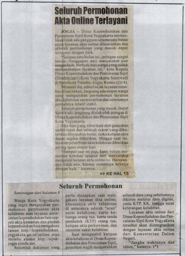 Kliping jogja terbaru