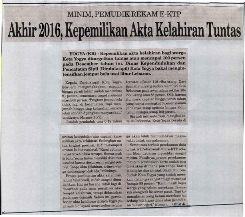 Kliping jogja terbaru