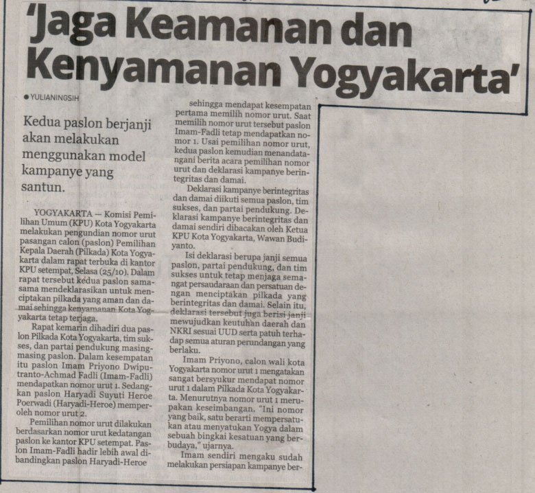 Kliping jogja terbaru