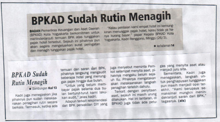 Kliping jogja terbaru