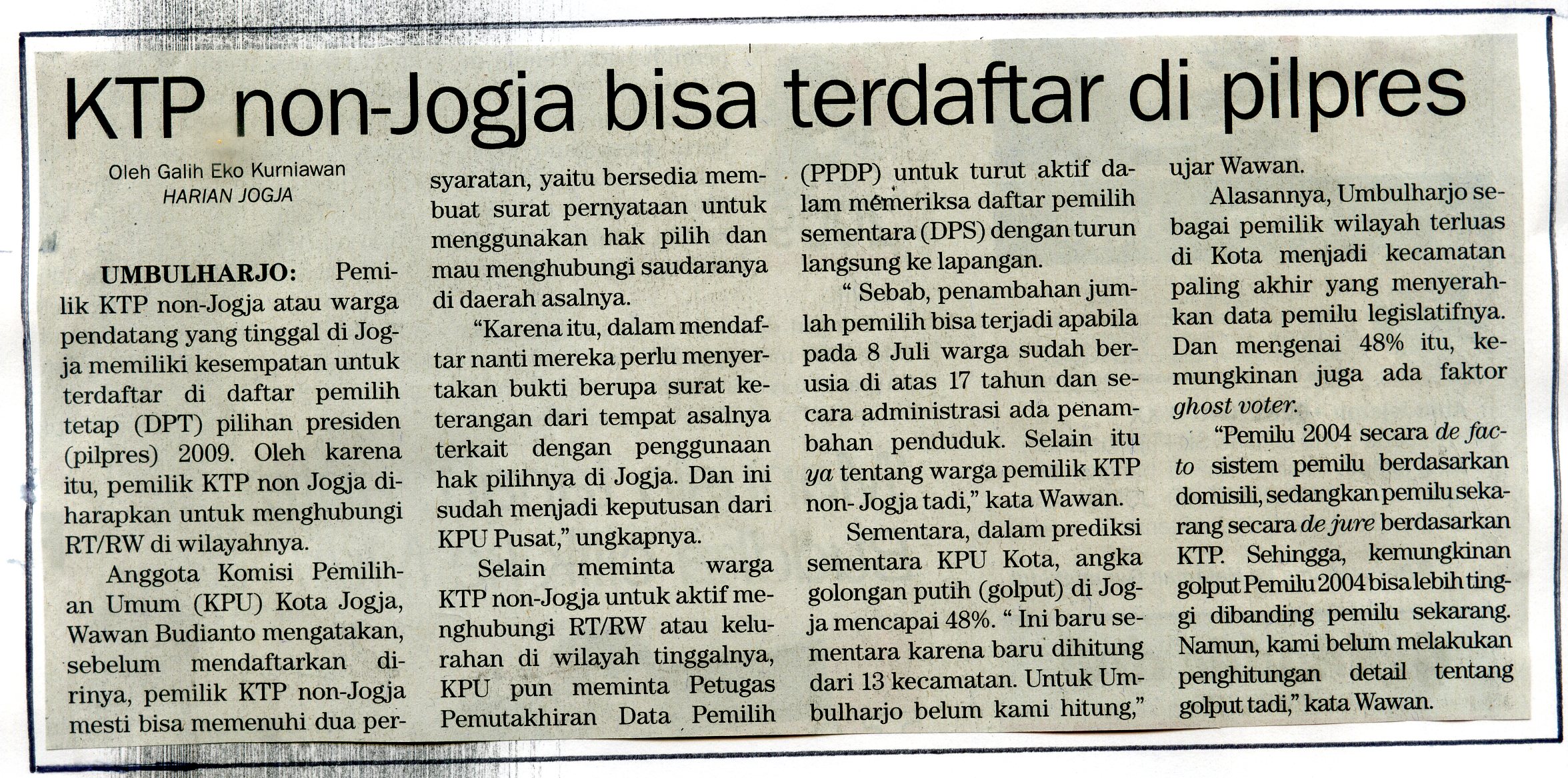 Kliping jogja terbaru