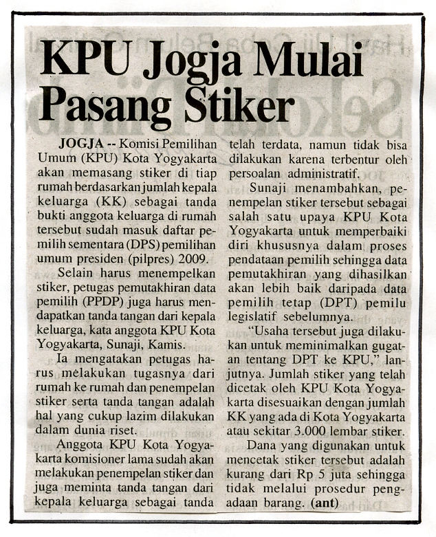 Kliping jogja terbaru