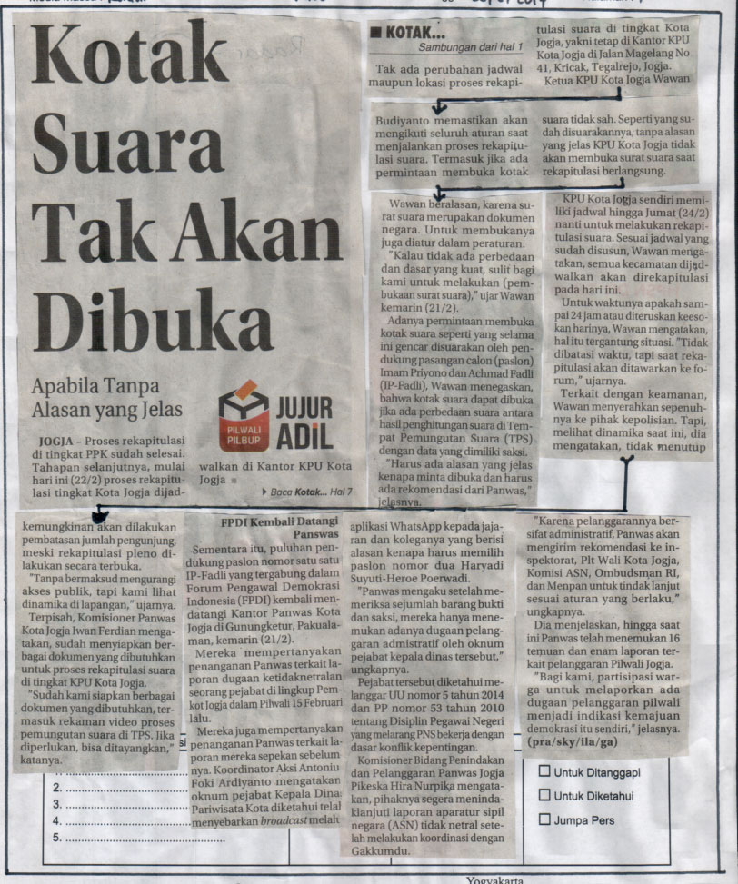 Kliping jogja terbaru