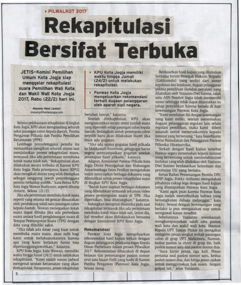 Kliping jogja terbaru