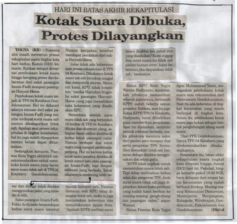 Kliping jogja terbaru