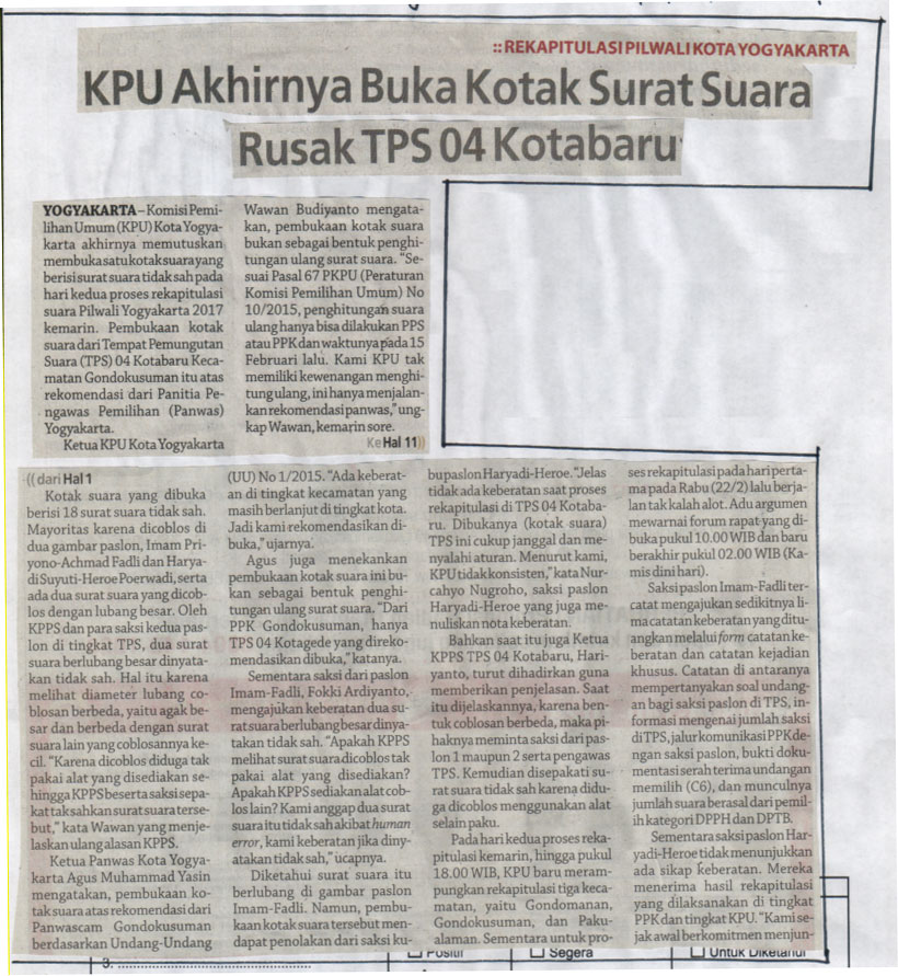 Kliping jogja terbaru