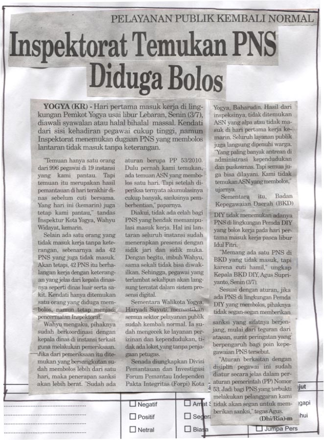 Kliping jogja terbaru