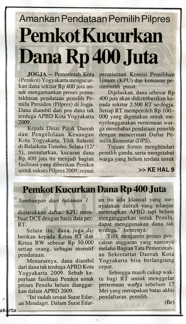 Kliping jogja terbaru