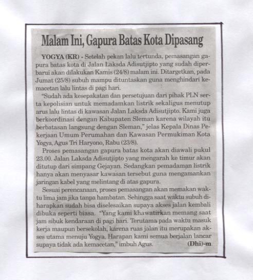 Kliping jogja terbaru