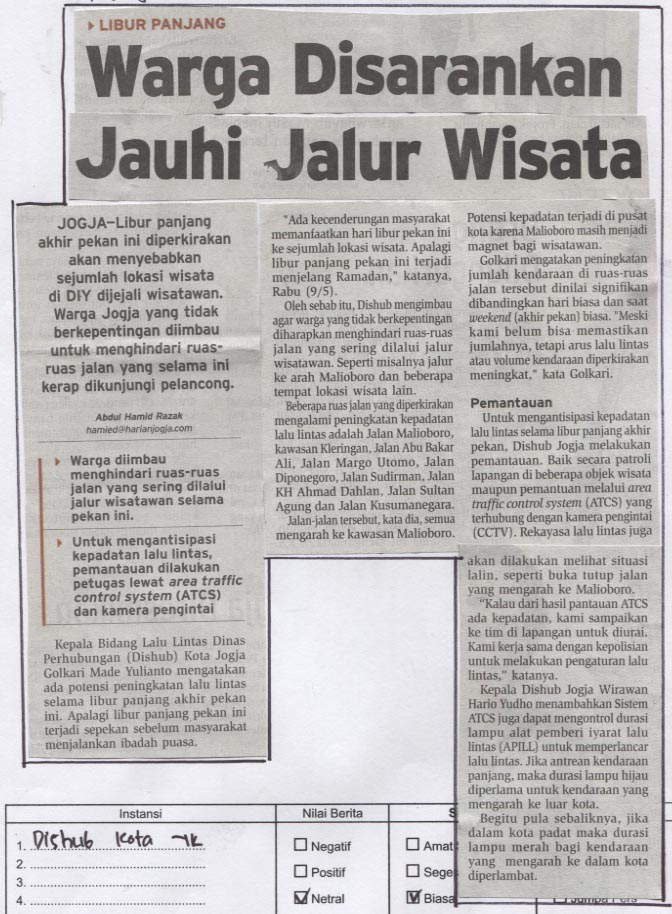 Kliping jogja terbaru