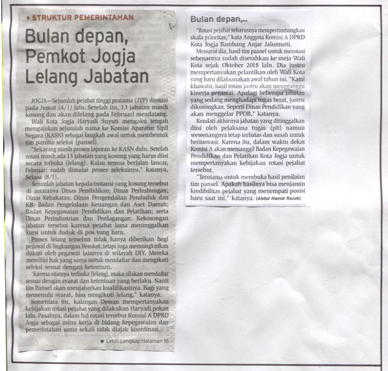 Kliping jogja terbaru