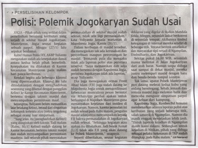 Kliping jogja terbaru