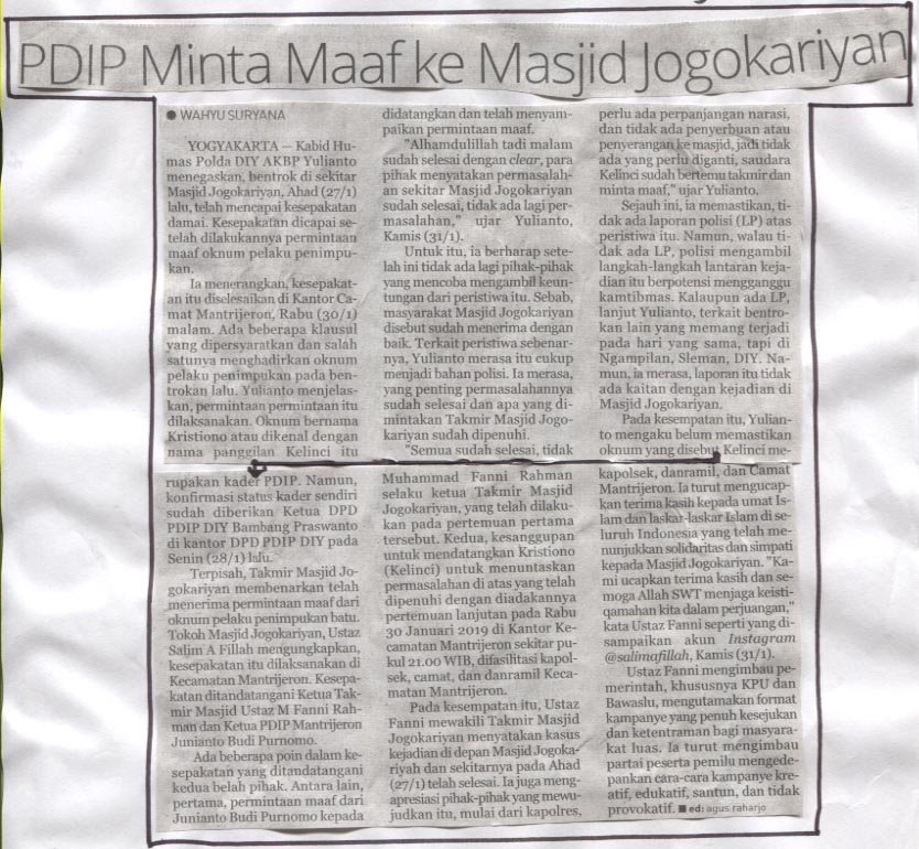 Kliping jogja terbaru