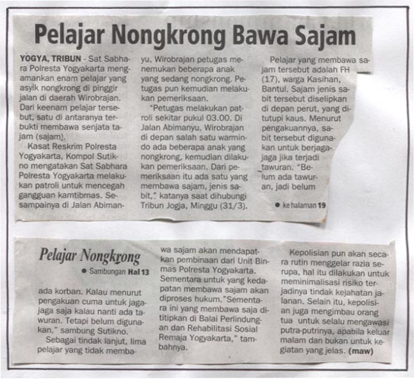 Kliping jogja terbaru