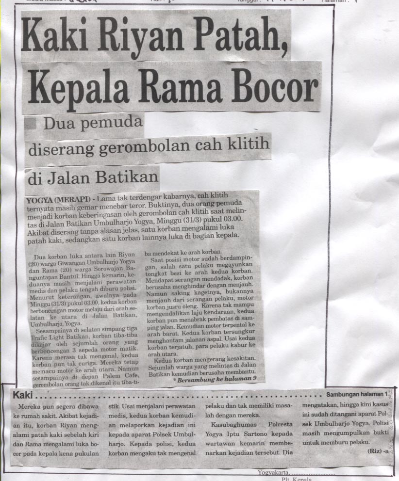 Kliping jogja terbaru