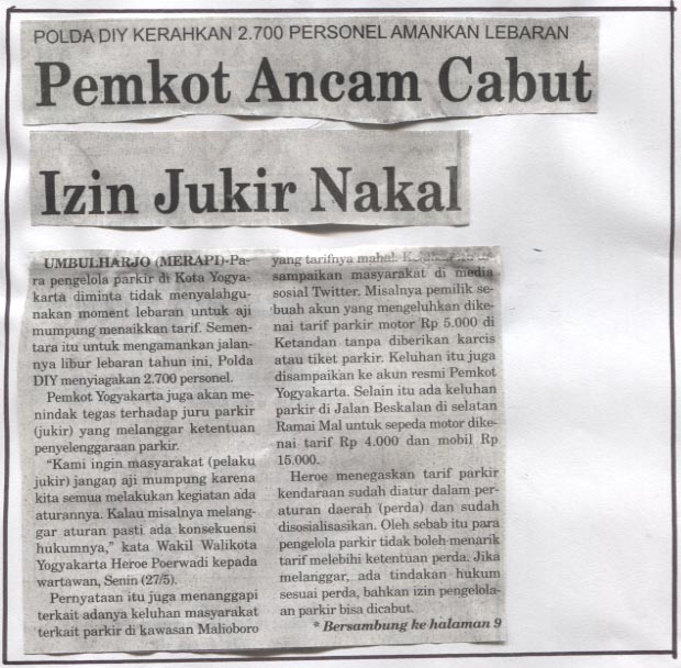 Kliping jogja terbaru