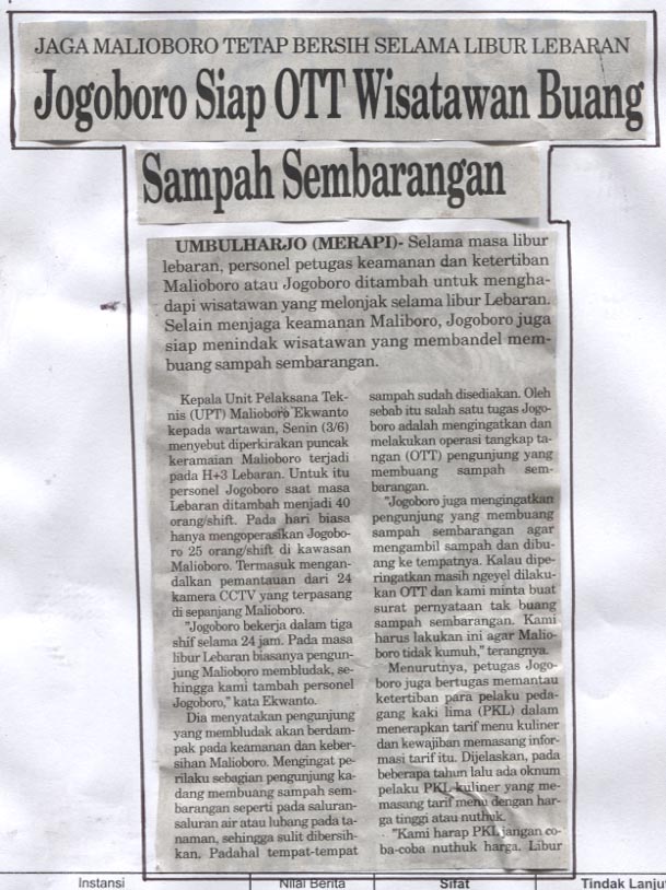 Kliping jogja terbaru