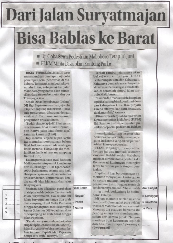 Kliping jogja terbaru