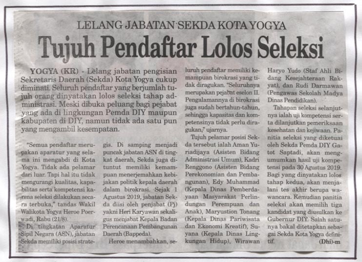 Kliping jogja terbaru