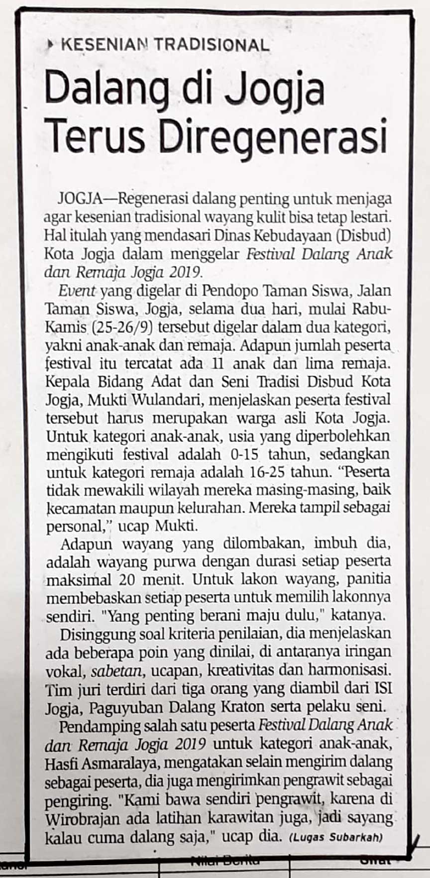Kliping jogja terbaru