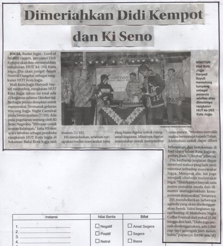 Kliping jogja terbaru