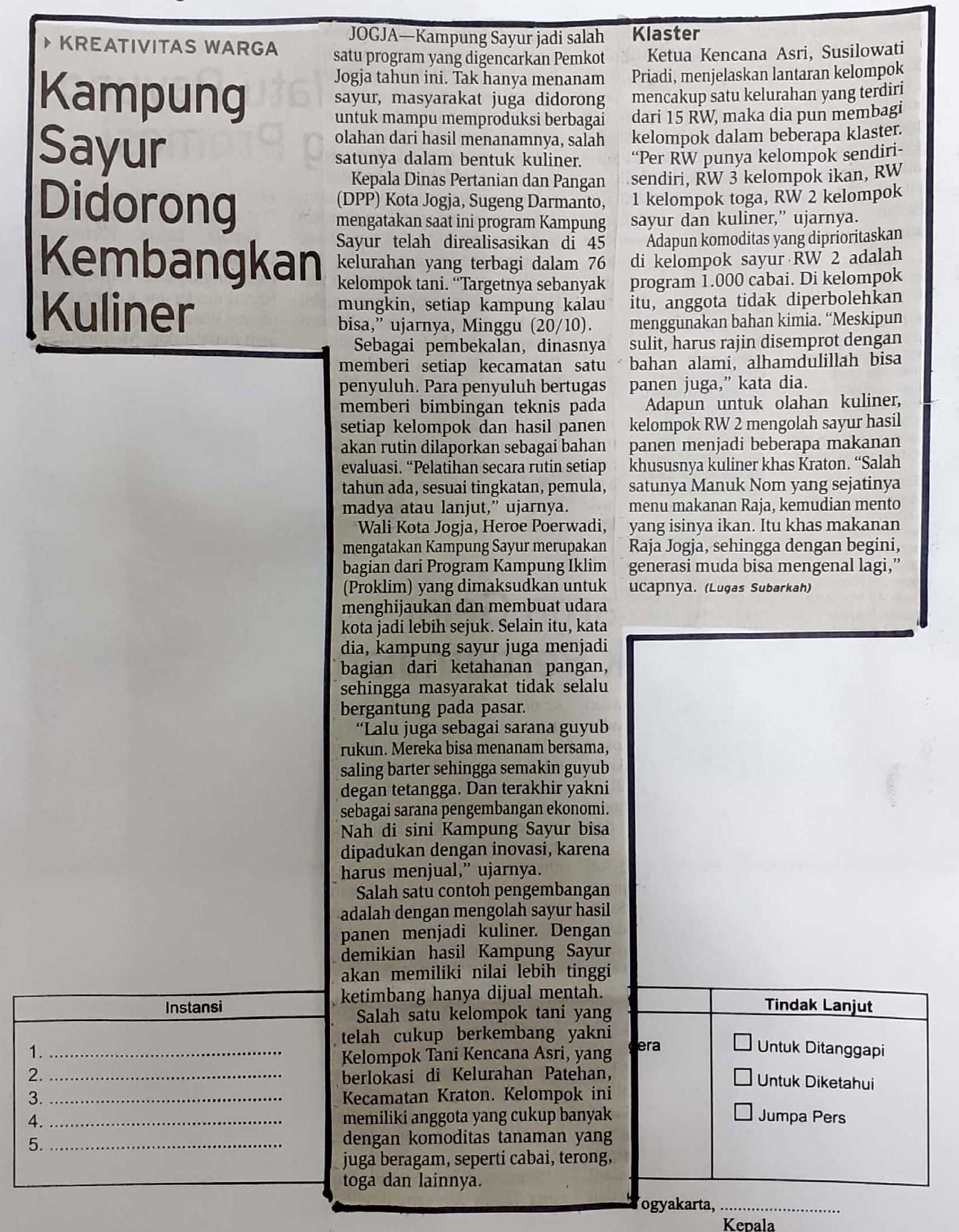 Kliping jogja terbaru