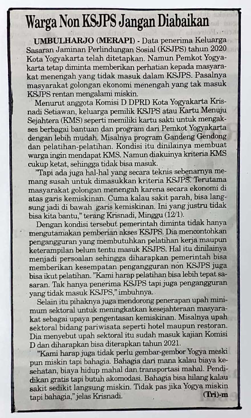 Kliping jogja terbaru
