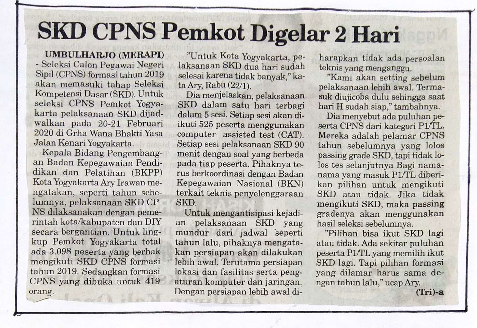 Kliping jogja terbaru
