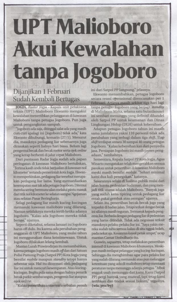 Kliping jogja terbaru