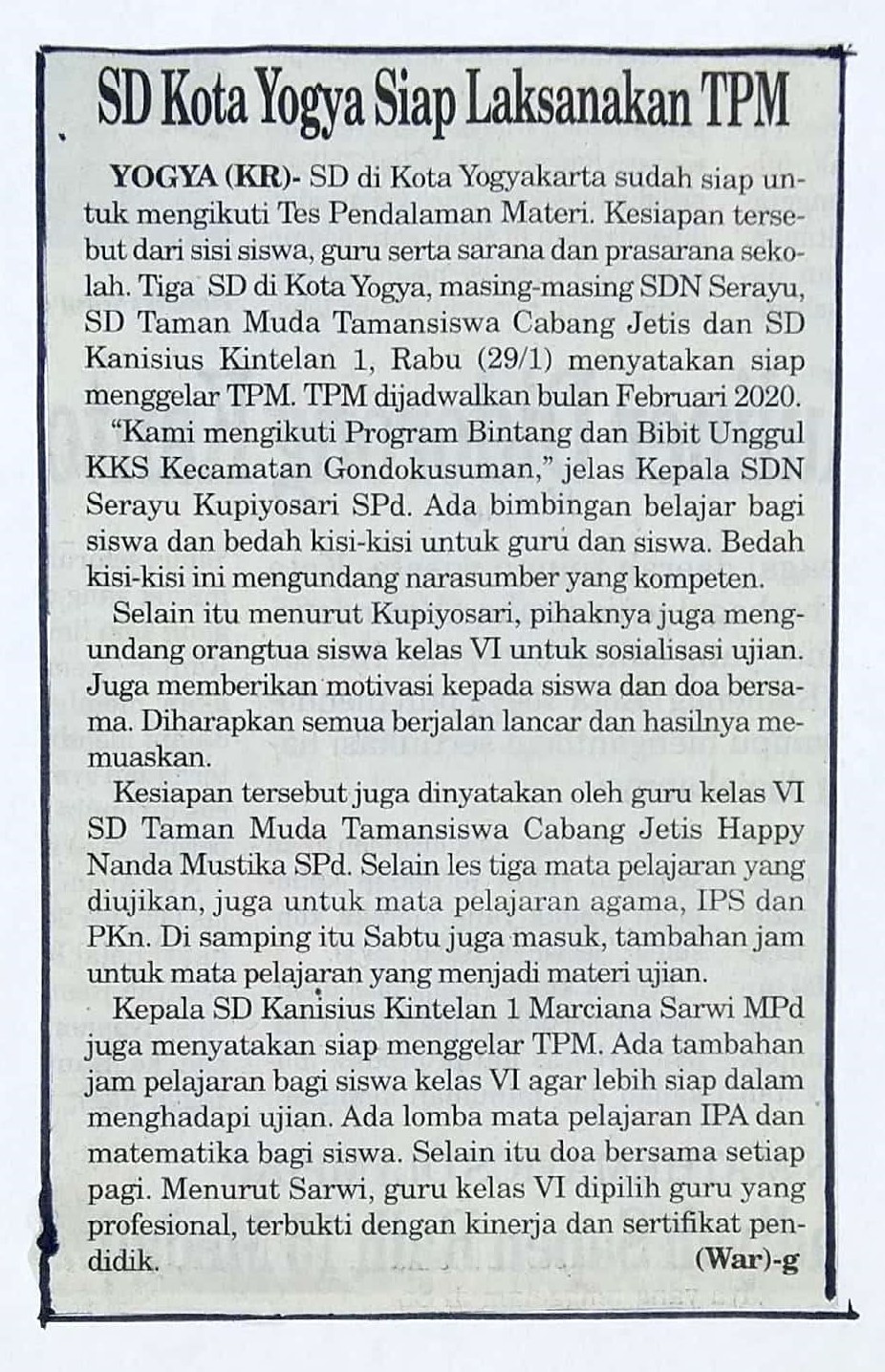 Kliping jogja terbaru