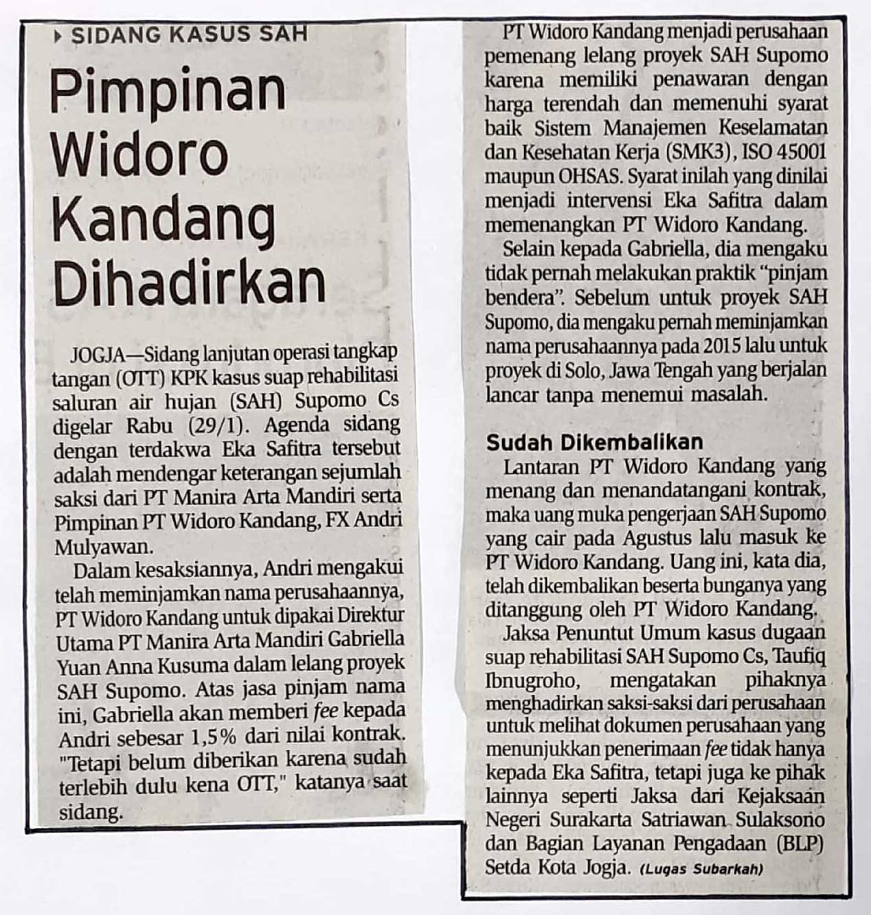 Kliping jogja terbaru