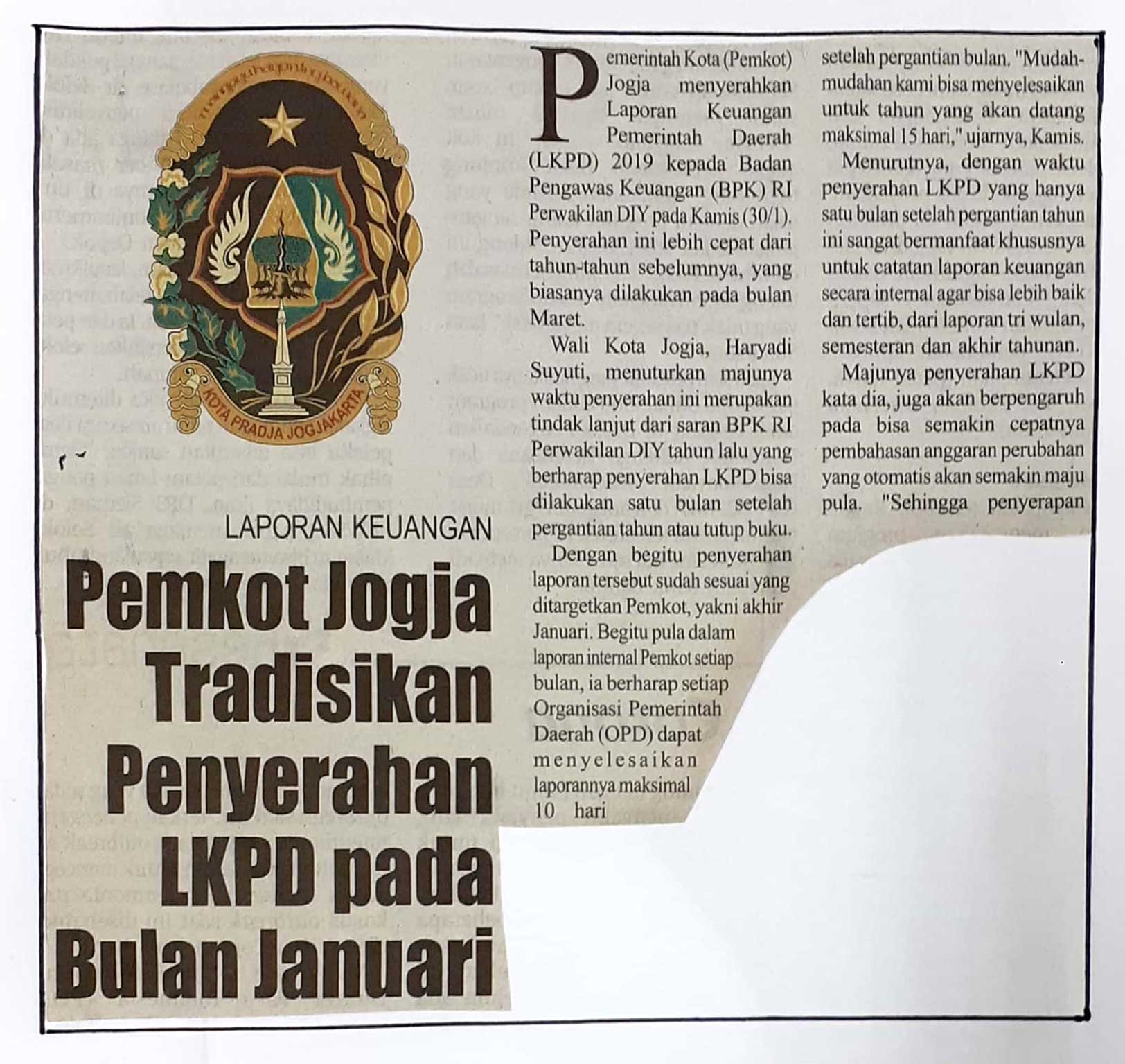 Kliping jogja terbaru