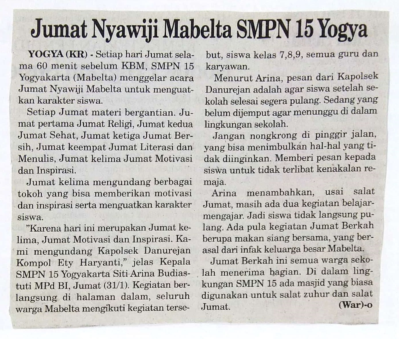 Kliping jogja terbaru