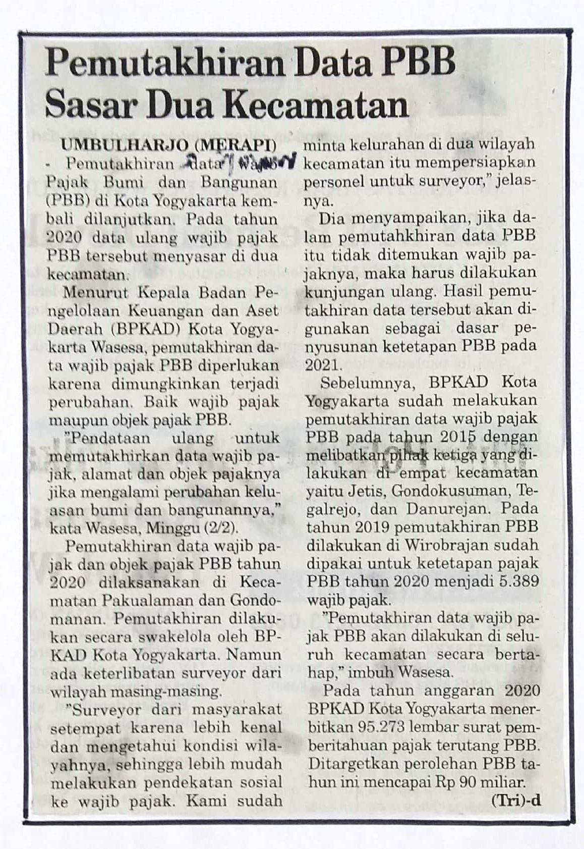 Kliping jogja terbaru