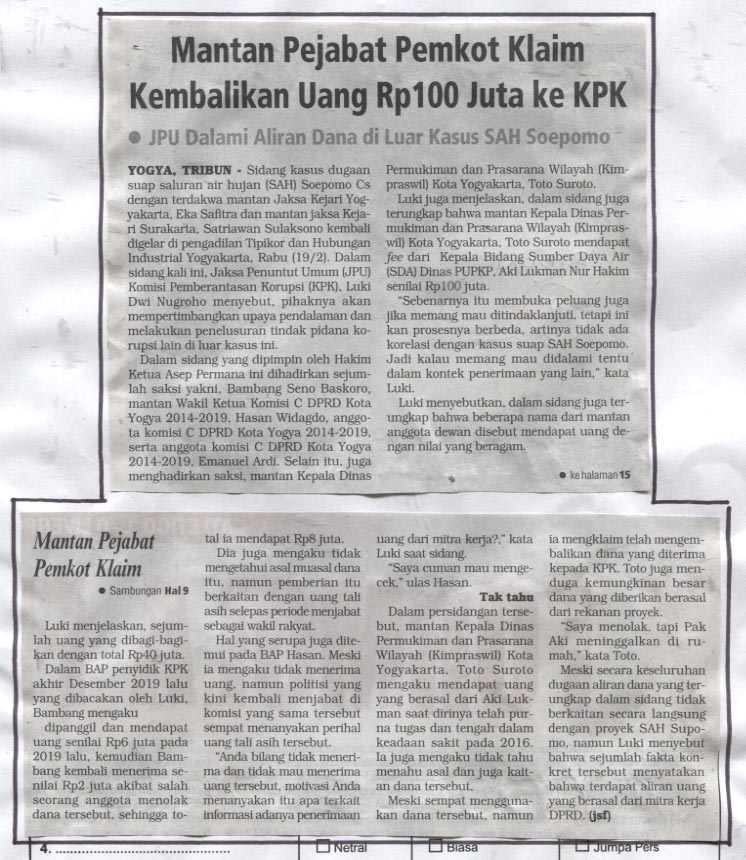 Kliping jogja terbaru
