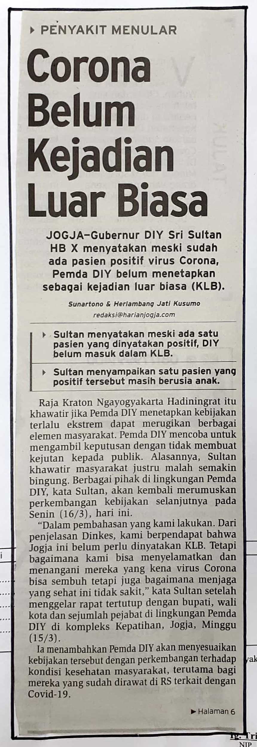 Kliping jogja terbaru