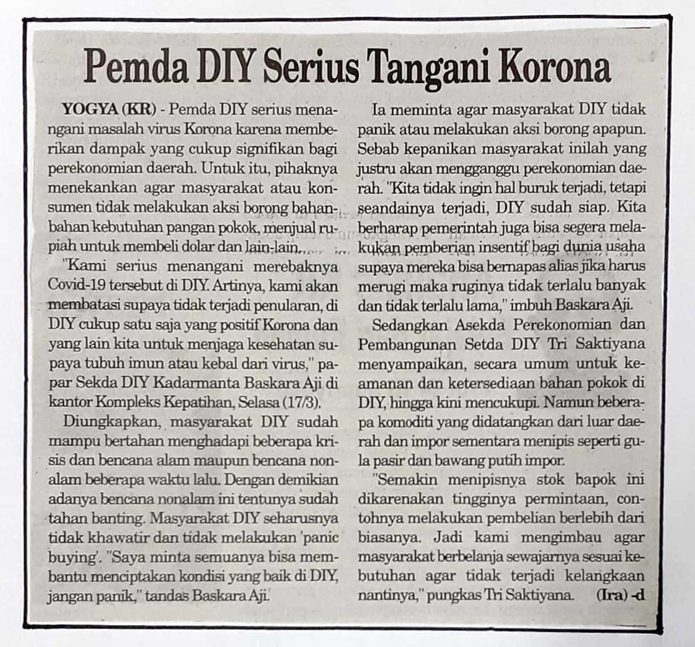 Kliping jogja terbaru